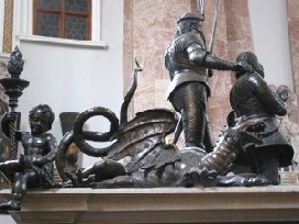 Grabmal von Erzherzog Maximilian III. dem Deutschmeister (hl. Georg mit dem Drachen)